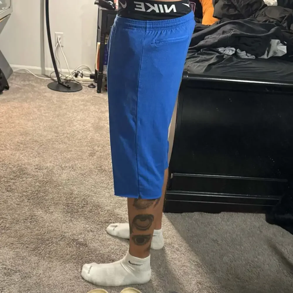 Vintage Nike Royal Blue Athletic Sweatshorts with Embroidered Logo